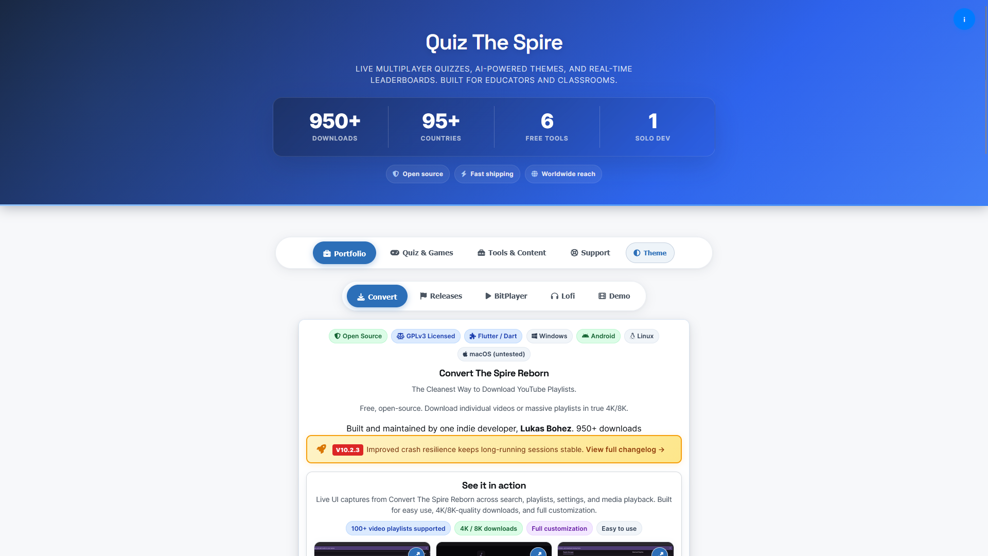Project preview for SpireAI